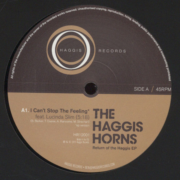 The Haggis Horns : Return Of The Haggis EP (12", EP)