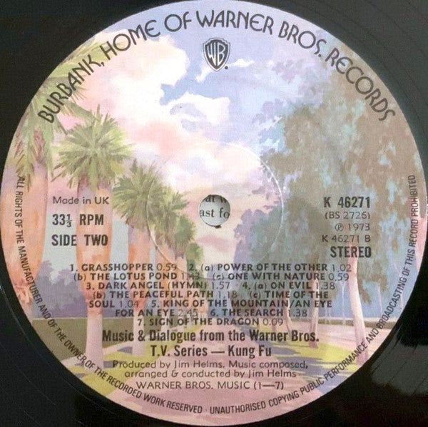 Jim Helms : Kung Fu - Music & Dialogue From The Warner Bros. T.V. Series (LP)