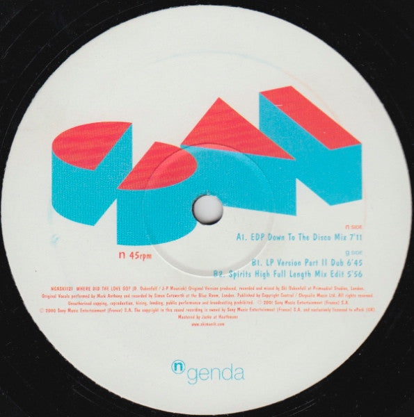 Ski Oakenfull : Where Did The Love Go? 1/2 (12")