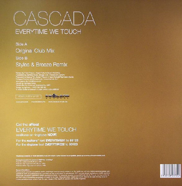 Cascada : Everytime We Touch (12")