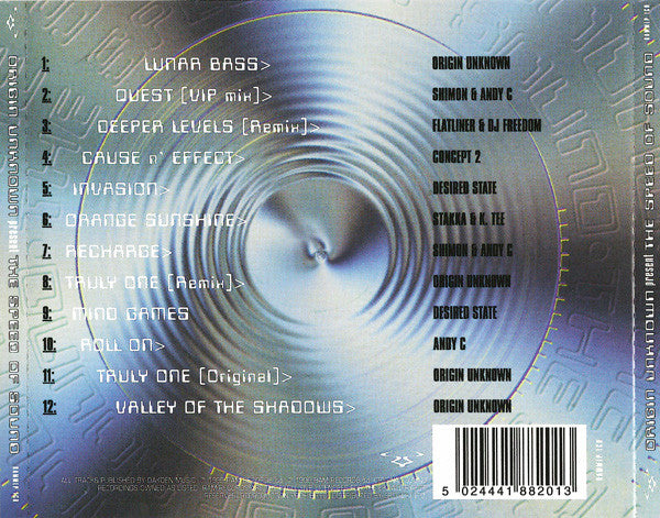 Origin Unknown : The Speed Of Sound (CD, Comp)