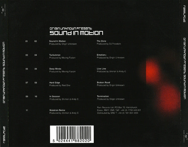 Origin Unknown : Sound In Motion (CD, Comp + CD, Mixed)