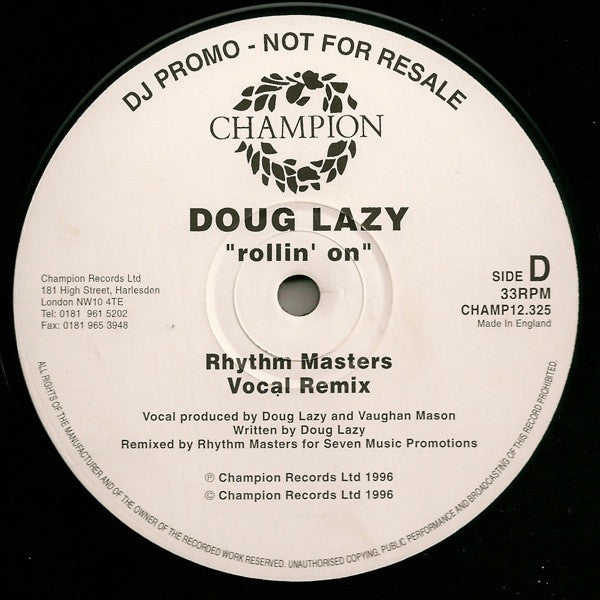 Doug Lazy : Rollin' On (2x12", Promo)