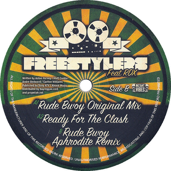 Freestylers Feat RDX : Rude Bwoy EP (12")