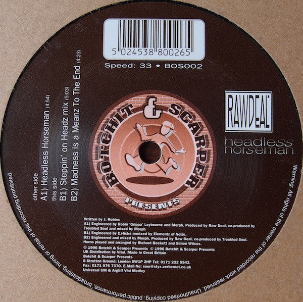 Raw Deal : Headless Horseman (12")