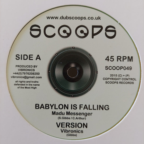 Madu Messenger / Echo Ranks : Babylon Is Falling / Jah A Go Mash Them Down   (10")