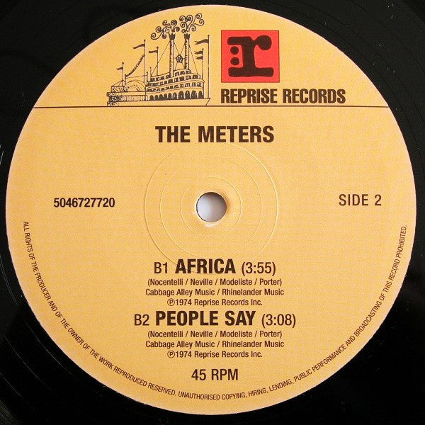 The Meters : Just Kissed My Baby / Africa / People Say (12")