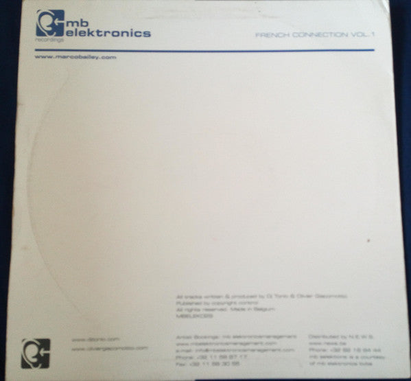 DJ Tonio + Olivier Giacomotto : French Connection Vol. 1 (12")