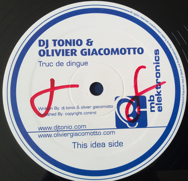 DJ Tonio + Olivier Giacomotto : French Connection Vol. 1 (12")