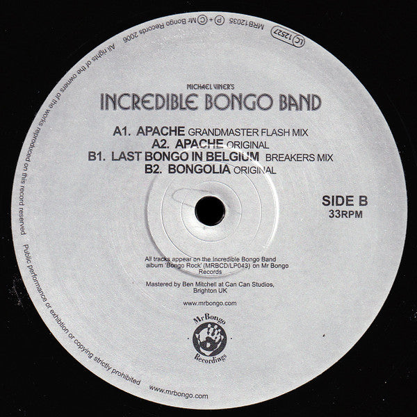 The Incredible Bongo Band : Apache (12")