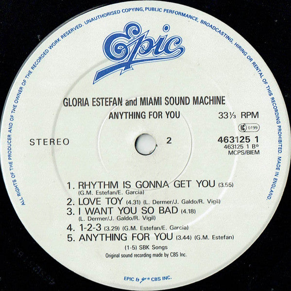 Miami Sound Machine : Anything For You (LP, Album)