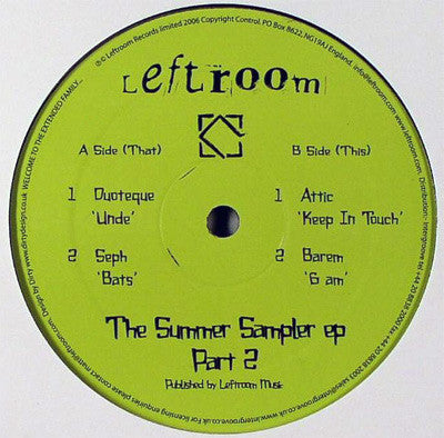 Various : The Summer Sampler EP (Part 2) (12", EP)