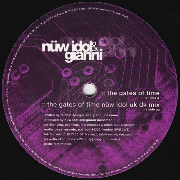Nüw Idol & Gianni Messmer : The Gates Of Time (12")