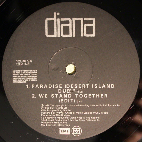 Diana Ross : Paradise (12", Single)