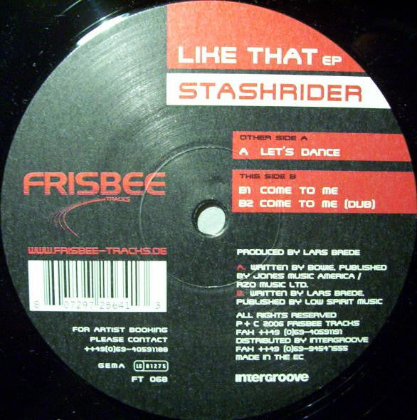 Stashrider : Like That EP (12", EP)