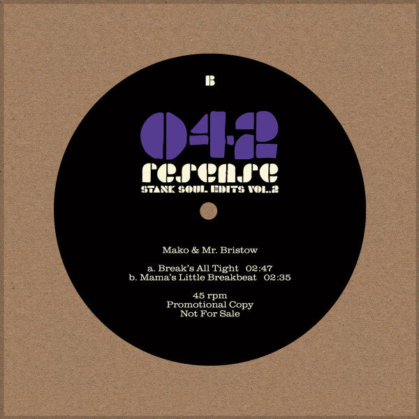 Mako (28) & Mr. Bristow : Stank Soul Edits Vol. 2  (7", Single)