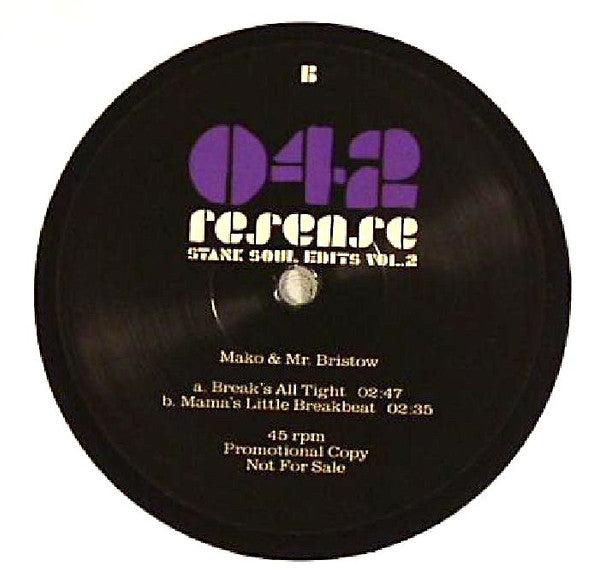 Mako (28) & Mr. Bristow : Stank Soul Edits Vol. 2  (7", Single)