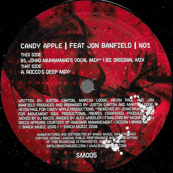 Candy Apple Feat. Jon Banfield : No1 (12")