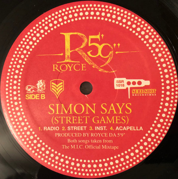 Royce Da 5'9" : Buzzin' / Simon Says (Street Games) (12", Single)