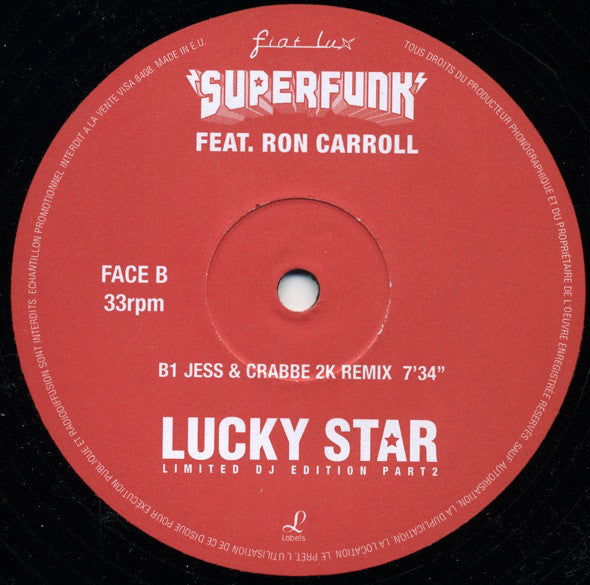 Superfunk Feat. Ron Carroll : Lucky Star (Limited DJ Edition Part 2) (12", Ltd)