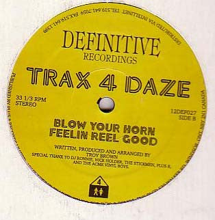 Troy Brown : Trax 4 Daze Vol. 1 (12")