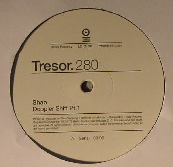 Shao (2) : Doppler Shift Pt.1 (12", EP)