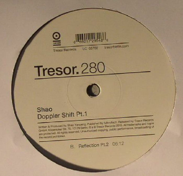 Shao (2) : Doppler Shift Pt.1 (12", EP)