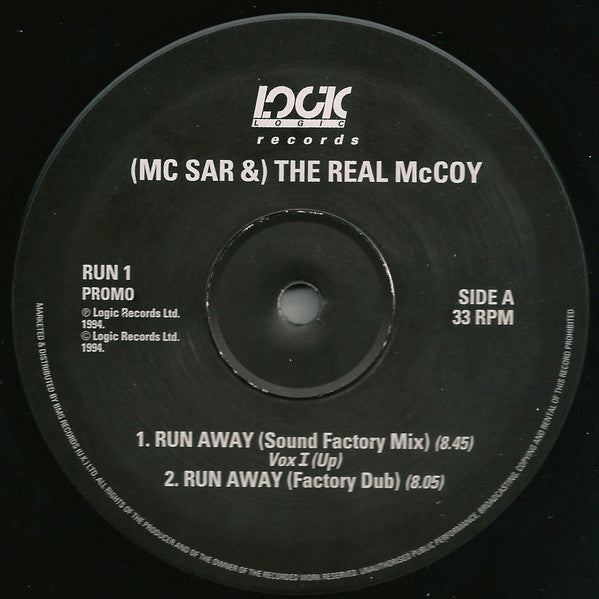 Real McCoy : Run Away (12", Promo)