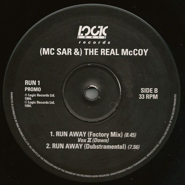 Real McCoy : Run Away (12", Promo)