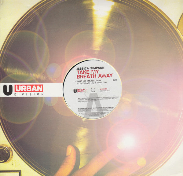 Jessica Simpson : Take My Breath Away (12", Promo)