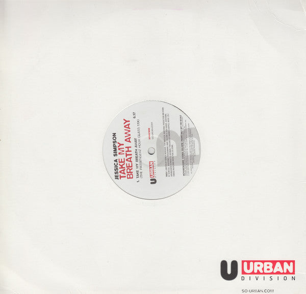 Jessica Simpson : Take My Breath Away (12", Promo)