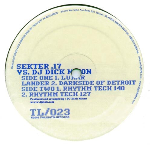 Sekter .17 vs. DJ Dick Nixon : Lunar Lander (12")