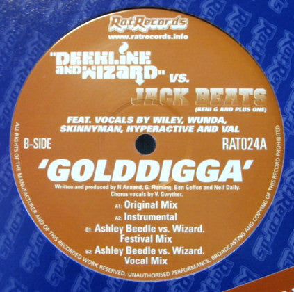 Deekline & Wizard vs. Jack Beats : Golddigga (12")