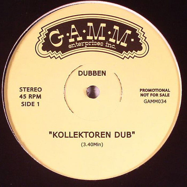 Dubben : Kollektoren Dub / Karameller (12", Promo)