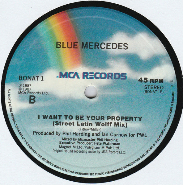 Blue Mercedes : I Want To Be Your Property (12")