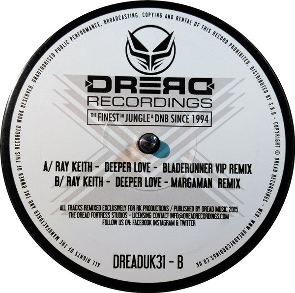 Ray Keith : Deeper Love (Remixes) (2x12", EP)