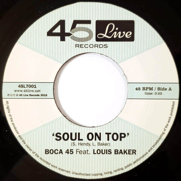 Boca 45 : Soul On Top (7", Ltd)