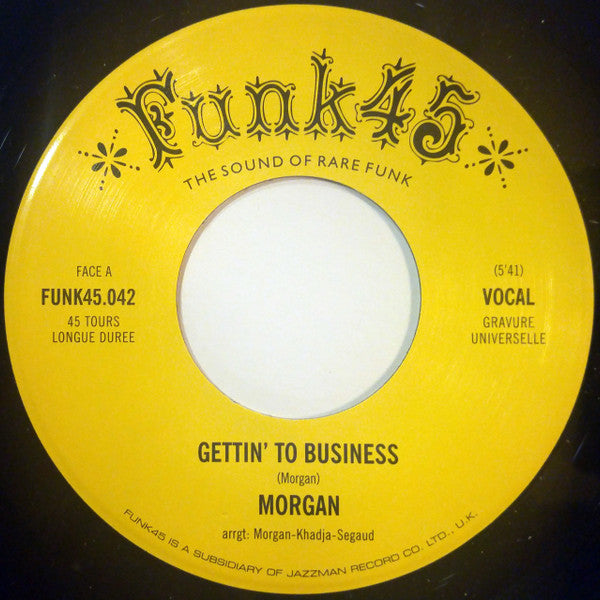 Morgan (64) : Gettin' To Business / Cooker (7", RE)