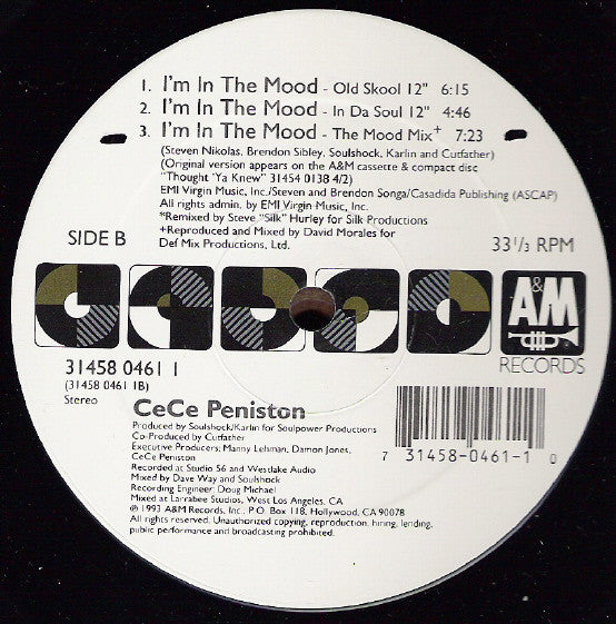 Ce Ce Peniston : I'm In The Mood (12")