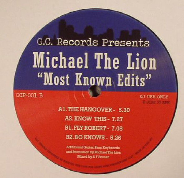 Michael The Lion : Most Known Edits (12", Promo, 180)