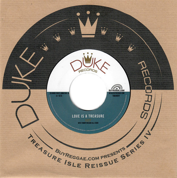 Lizzy With Tommy McCook Allstars / Freddie McKay With Tommy McCook & The Supersonics : Love Is A Treasure (7", RE)