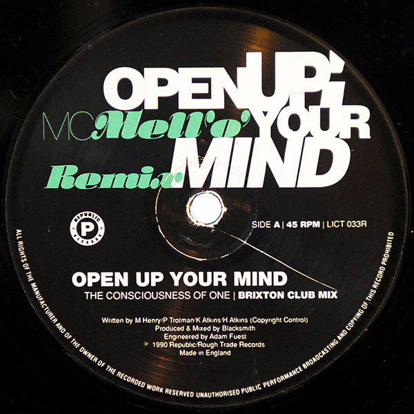 MC Mell'O' : Open Up Your Mind (Remix) (12", Single)