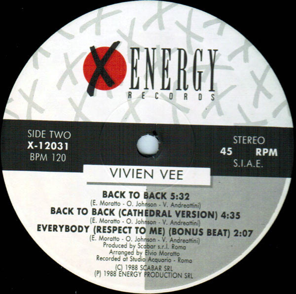 Vivien Vee : Everybody (Respect To Me) (12")