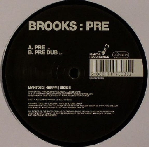 Brooks : Pre (12")