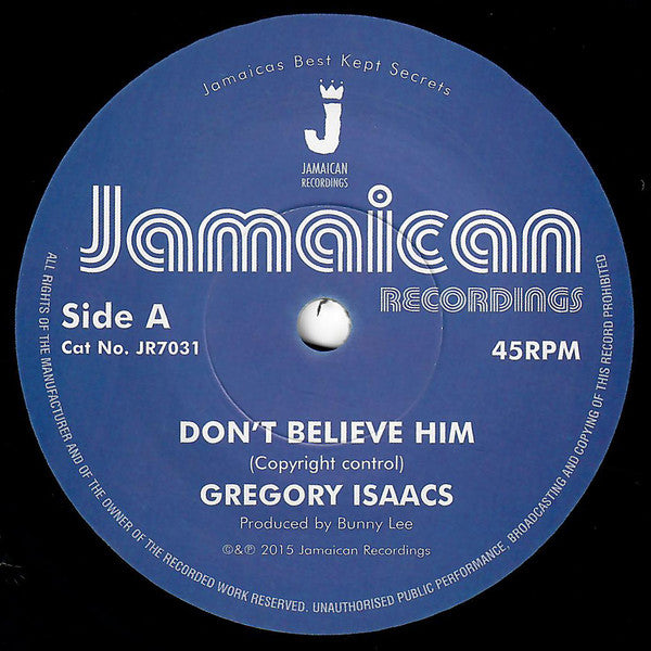 Gregory Isaacs : Don't Believe Him / The Village (7", RE)