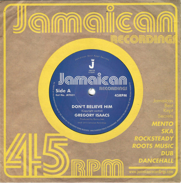 Gregory Isaacs : Don't Believe Him / The Village (7", RE)