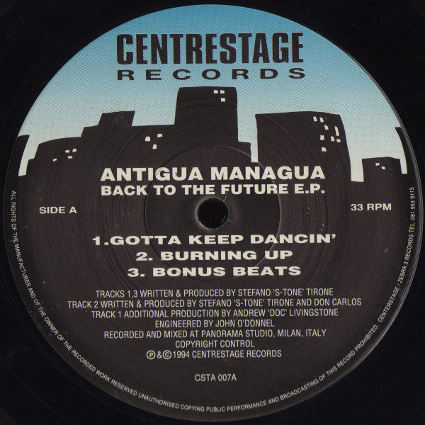 Antigua Managua : Back To The Future E.P. (12", EP)