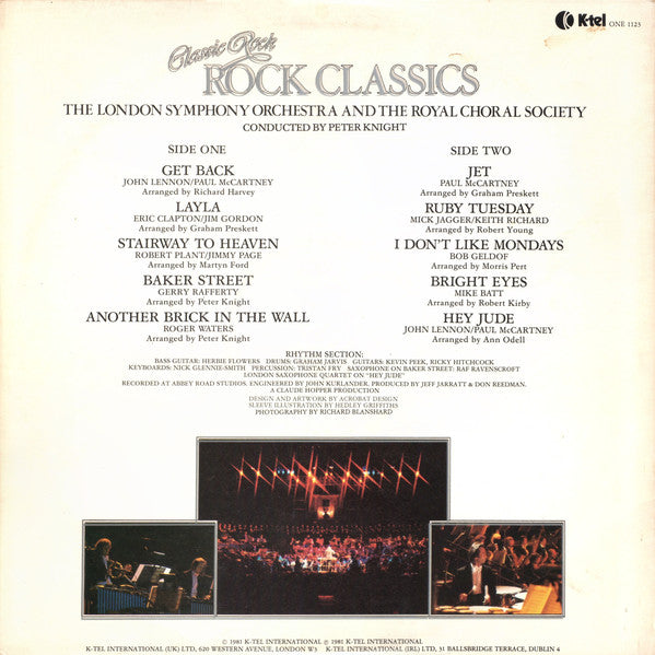 The London Symphony Orchestra And The Royal Choral Society : Classic Rock Rock Classics (LP, Album, Gat)