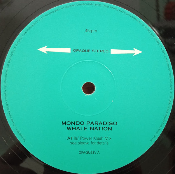 Mondo Paradiso : Whale Nation (12")