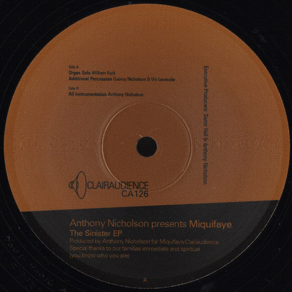 Anthony Nicholson Presents Miquifaye : The Sinister EP (12", EP)